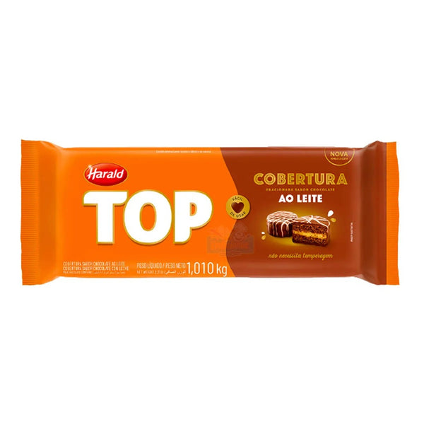 8198 COBERTURA AO LEITE TOP BARRA 1,010KG - HARALD