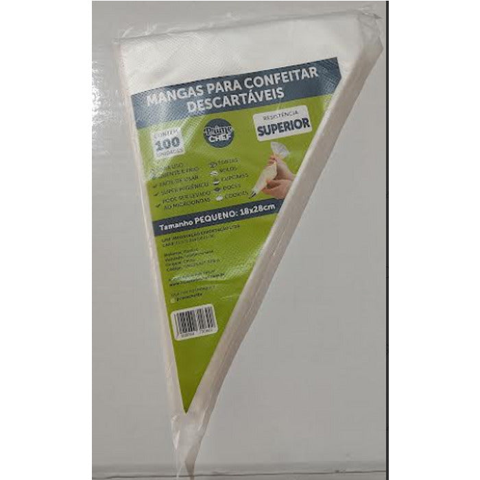 12129 KIT SACOS DESCARTAVEIS PEQUENO 18X28CM COM 100- PRIME CHEF