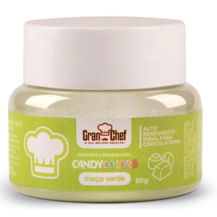CORANTE LIPOSSOLÚVEL MAÇÃ VERDE CANDY 30G - GRAN CHEF