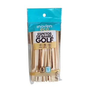 12139  ESPETOS DE BAMBU GOLF 15CM COM 50UND 4422 - INOVEN
