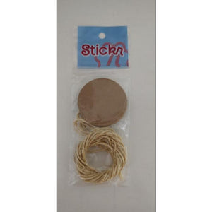 12305 TAG KRAFT REDONDA + SISAL COM 15 UND - STICKR