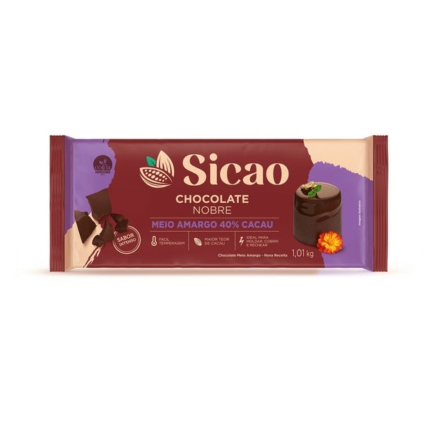 0864 CHOCOLATE NOBRE MEIO AMARGO BARRA 1,01KG CRDBL7002914B94 - SICAO