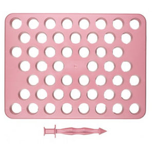 10384 PLACA PORCIONADORA C/ EMPURRADOR 2 EM1  18G ROSA BEBE - BLUE STAR