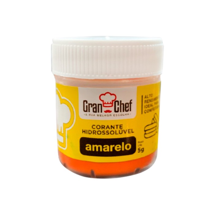 CORANTE HIDROSSOLÚVEL AMARELO 5G - GRAN CHEF