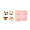 MOLDE SILICONE ANIMAIS DO BOSQUE CABEÇA -CIA DO MOLDE