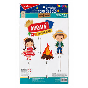 13507 TOPO DE BOLO QUADRILHA JUNINA 1 UND - CROMUS