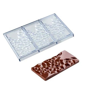 FORMA PARA CHOCOLATE BARRA FLOCO NEVE 85G 3CAV 27,5X17,5X2,5CM - CROMUS