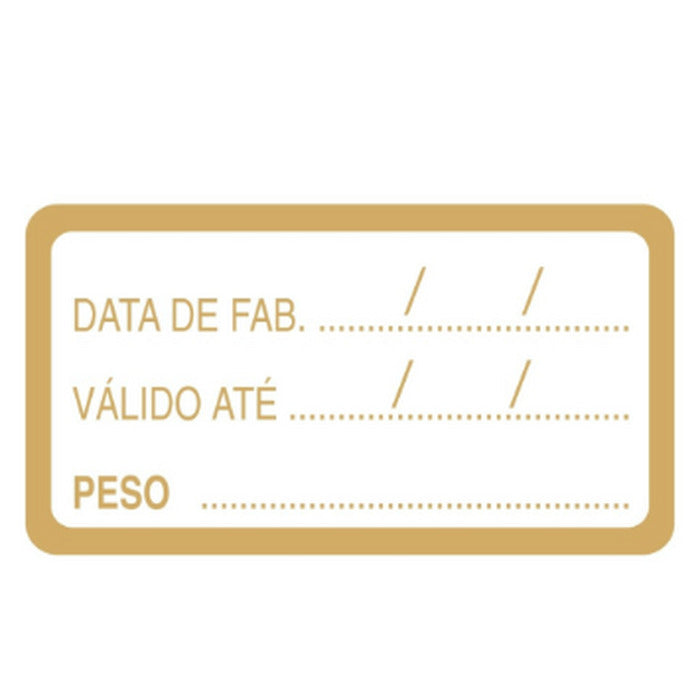 12312 ADESIVO DATA / PESO / VALIDADE COM 100 UND - STICKR