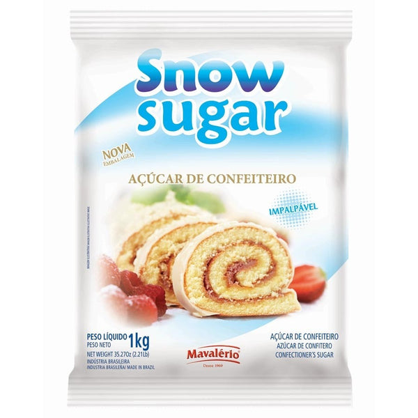 AÇÚCAR DE CONFEITEIRO IMPALPÁVEL SNOWSUGAR 1KG - MAVALÉRIO