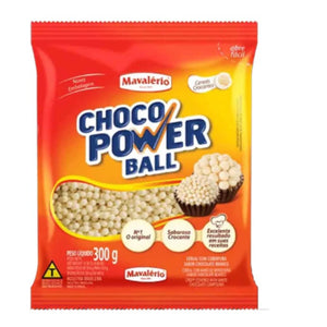 CHOCO POWER BALL MINI BRANCO 300G - MAVALÉRIO