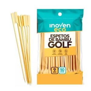 12138 ESPETOS DE BAMBU GOLF 9CM COM 50UND 4421 - INOVEN