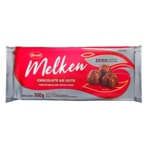 8123 CHOCOLATE AO LEITE ZERO AÇÚCAR MELKEN BARRA 500G - HARALD