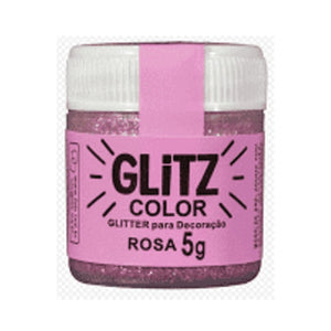 GLITTER PARA DECORAÇÃO ROSA 5G -FAB