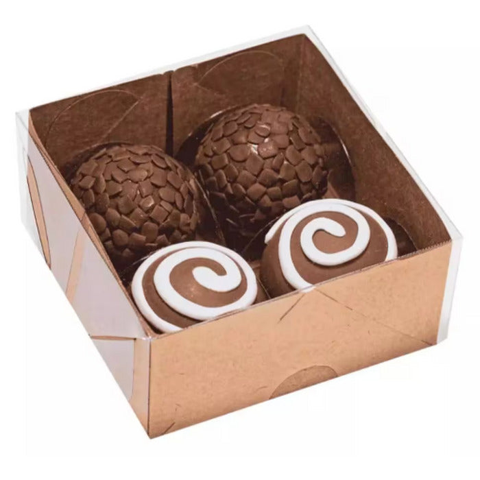 10734 CAIXA BASIC 04 DOCES KRAFT REF 4658 -IDEIA EMBALAGENS