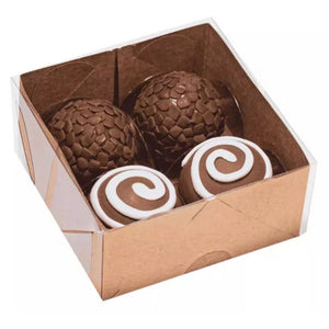 10734 CAIXA BASIC 04 DOCES KRAFT REF 4658 -IDEIA EMBALAGENS