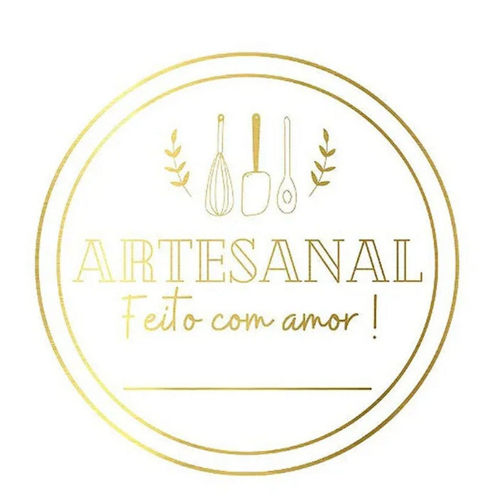 12320 ADESIVO ARTESANAL FEITO COM AMOR COM 50UND - STICKR