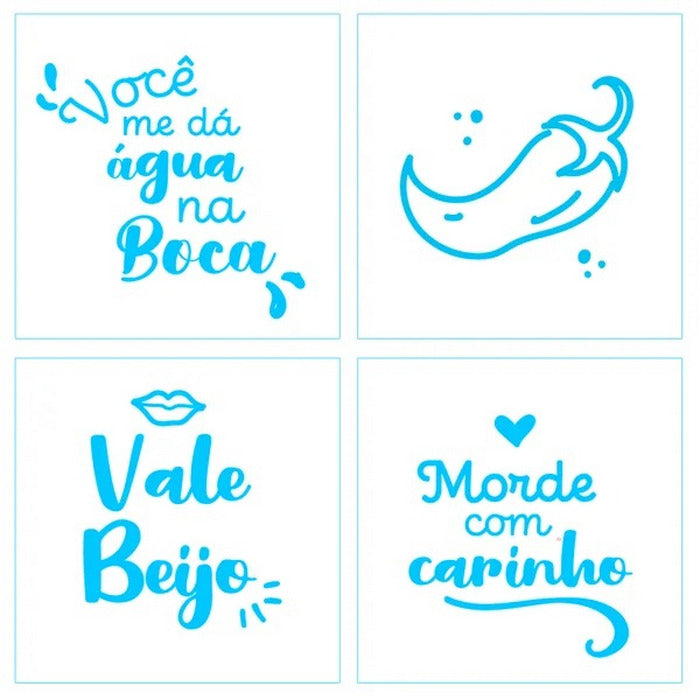 11351 KIT 4 MINI STENCILS CALIENTE - BLUESTAR