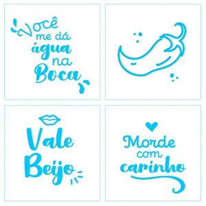 11351 KIT 4 MINI STENCILS CALIENTE - BLUESTAR