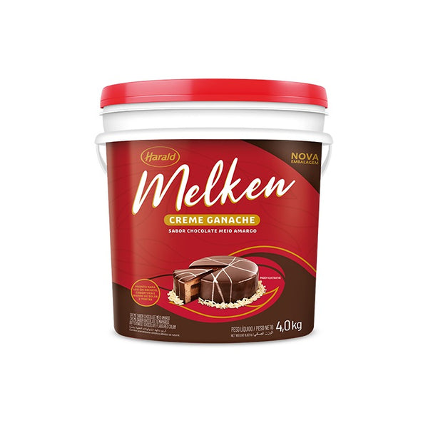 GANACHE CHOCOLATE MEIO AMARGO MELKEN 4KG - HARALD