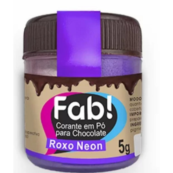 CORANTE EM PÓ PARA CHOCOLATE ROXO 5G - FAB