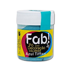 PÓ PARA DECORAÇÃO BRILHANTE AZUL TIFFANY 3G - FAB