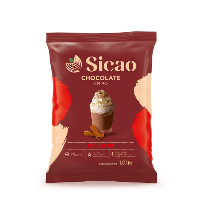 CHOCOLATE EM PÓ 33% CACAU 1,01KG - SICAO