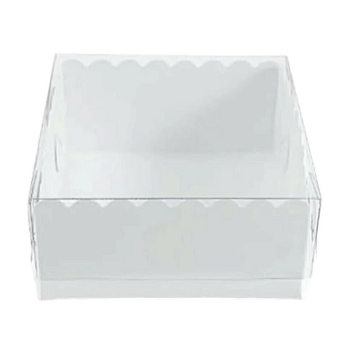 10790 CAIXA PARA DOCES STYLUS BRANCA 4 DOCES 8X8CM REF 3965 -CURIFEST