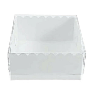 10790 CAIXA PARA DOCES STYLUS BRANCA 4 DOCES 8X8CM REF 3965 -CURIFEST