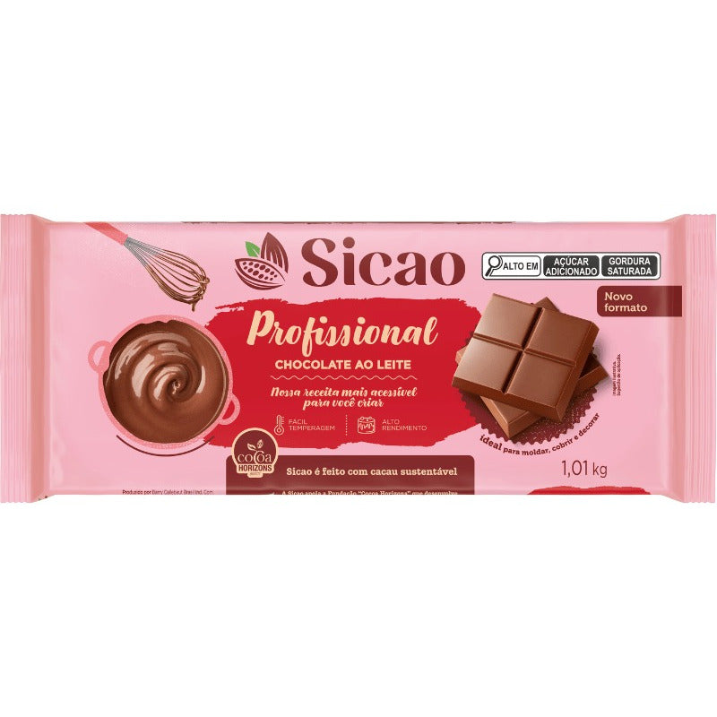 11652 CHOCOLATE PROFISSIONAL AO LEITE BARRA  1,01KG  SICAO