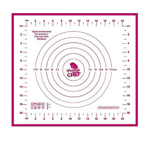 10505 TAPETE DE SILICONE E FIBRA DE VIDRO 29X26CM - T3 - PINK - PRIME CHEF