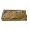 CAIXA PARA CORAÇAO LAPIDADO 200G COM 2 CAVIDADES DOURADO REF14050 - BWB