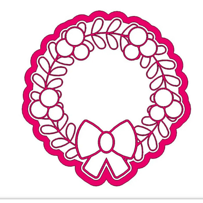 10759 KIT CORTADOR + CARIMBO GUIRLANDA NATALINA 3D REF1049 - RR CORTADORES