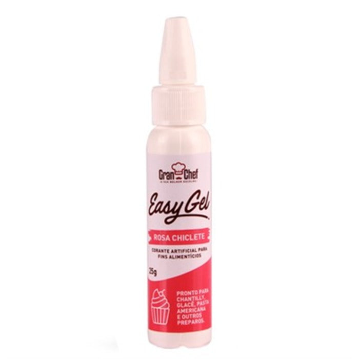 CORANTE EASY GEL ROSA CHICLETE 25G - GRAN CHEF