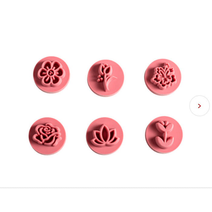 11361 KIT CARIMBOS FLORES ROSA BEBE 2CM - BLUESTAR