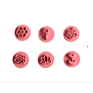 11361 KIT CARIMBOS FLORES ROSA BEBE 2CM - BLUESTAR