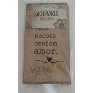 12291 SAQUINHO PACOTE DE AMOR COM 15 UND -STICKR