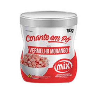 CORANTE EM PÓ VERMELHO MORANGO 100G - MIX