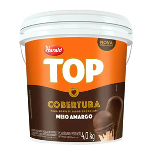 10850 COBERTURA LIQUIDA PARA SORVETE PREMUM MEIO AMARGO 4KG TOP - HARALD