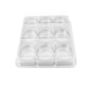 10988 CAIXA RETANGULAR PARA TRUFAS E BOMBONS COM 9 CAVIDADES CRISTAL 14265 - BWB