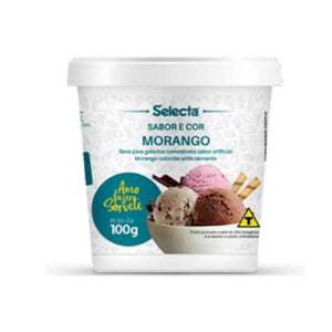 10865 PÓ PARA SORVETE SABOR MORANGO 100G - SELECTA