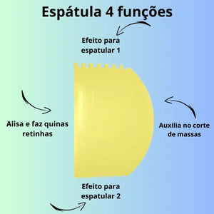 10905 ESPÁTULA 4 FUNÇÕES AMARELA - BLUE STAR