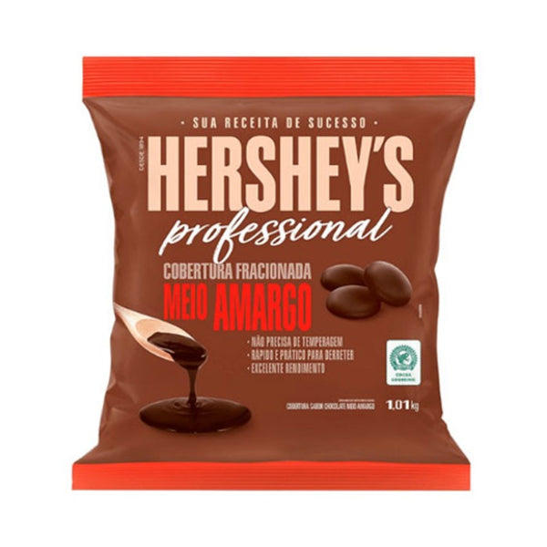 COBERTURA SABOR CHOCOLATE MEIO AMARGO EM GOTAS 1,01KG - HERSHEYS