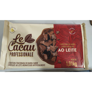 9718 COBERTURA PROFESSIONALE AO LEITE EM BARRA 1,01KG - LE CACAU