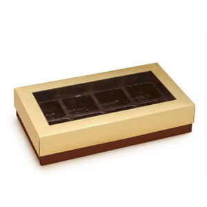 10786 CAIXA PARA 8 BOMBONS GARBO OURO FOSCO 17,5X9,7X3,5 REF227549 - CROMUS