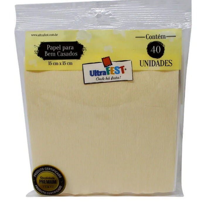 PAPEL PARA BEM CASADOS VANILLA 15X15 CM {5,9X 5,9 IN - ULTRAFEST