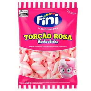 11133  MARSHMALLOW RECHEADO TORÇAO ROSA 250G - FINI