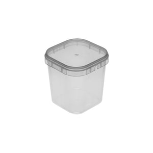 POTE QUADRADO COM TAMPA 10 UND - PLASTILÂNIA