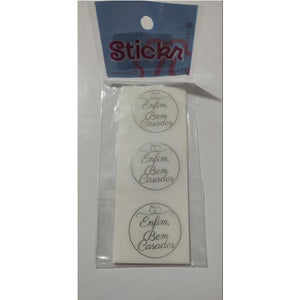 12335 ADESIVO ENFIM BEM CASADOS COM 30UND - STICKR