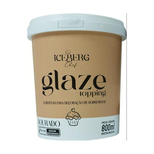 11973 COBERTURA GLAZE TOPPING DOURADO 800G - ICEBERG