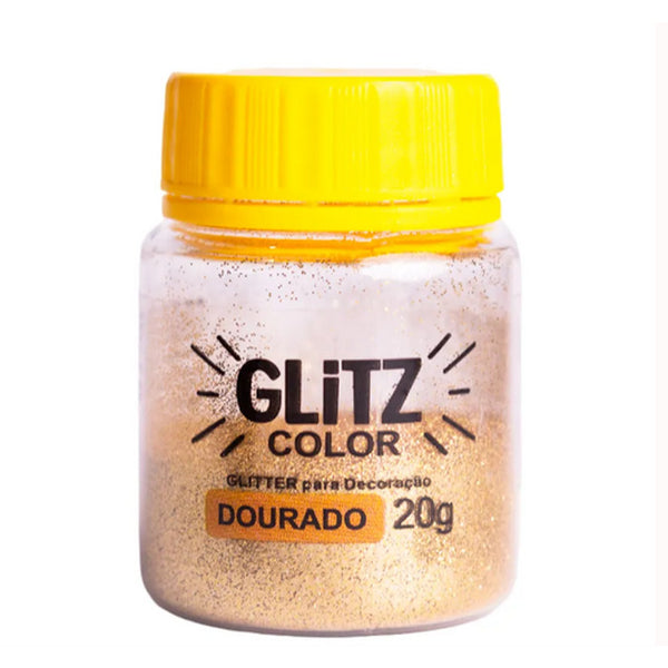GLITTER PARA DECORAÇAO DOURADO 20G - FAB